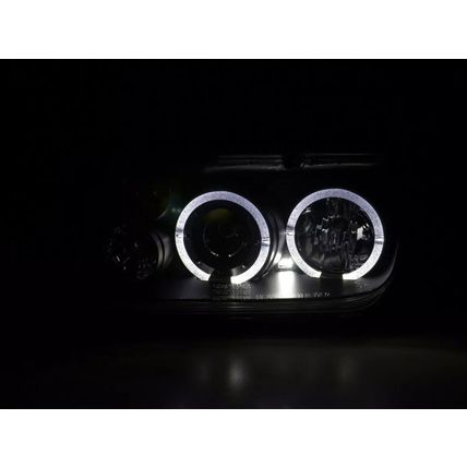 FK Pair LED DRL Lightbar Halo Angel Eye Headlights VW Bora 1J 98-05 black RHD