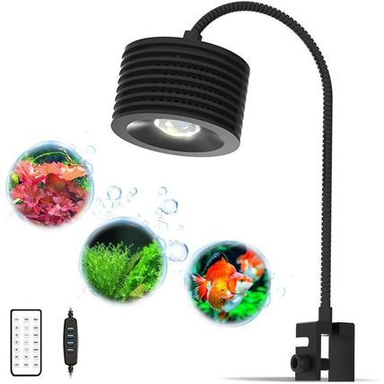 Lominie LED Aquarium Light, Planted Tank Light 4 Channels Remote Control 6500K A