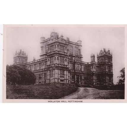 EC702 NOTTINGHAM - WOLLATON HALL , R/P POSTCARD