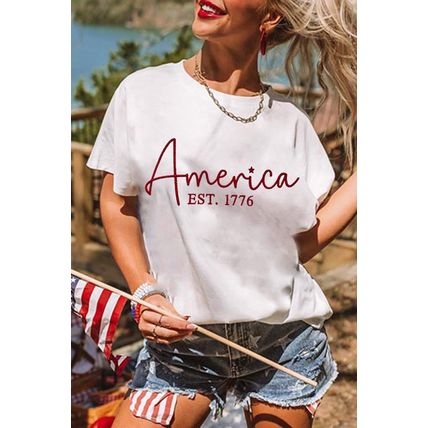 White America EST.1776 Embroidered Graphic Tee