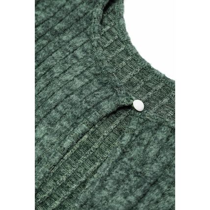 Mist Green Ribbed Keyhole Short Sleeve Wide Leg Jumpsuit