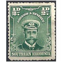 Southern Rhodesia 1924 SG1 1/2d Blue-Green Mounted Mint ..
