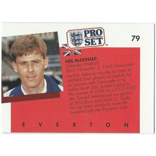 1990/1991 Pro Set Footbal - #79 - Neil McDonald