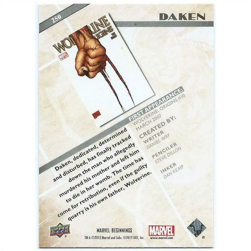 2012 Marvel Beginnings 2 - #250 - Daken