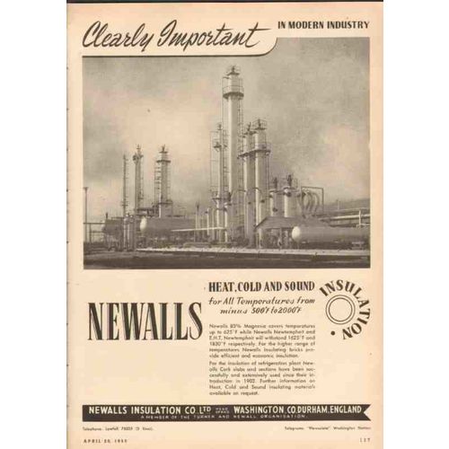 newalls insulation company 1950 industry heat cold sound vintage ad