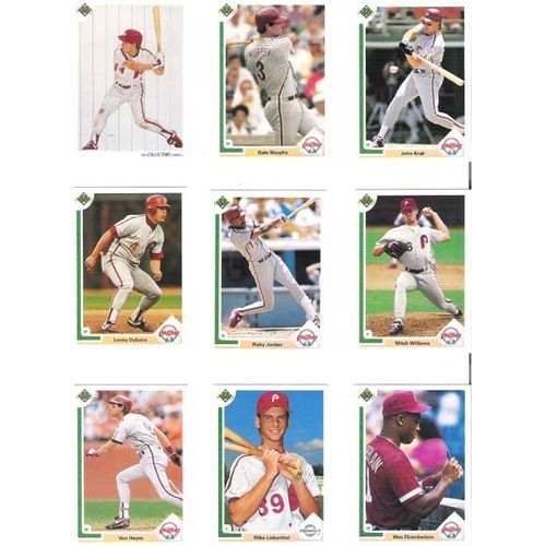 1991 Upper Deck Philadelphia Phillies team set 28 cards- Murphy, Kruk, 2 Dykstra