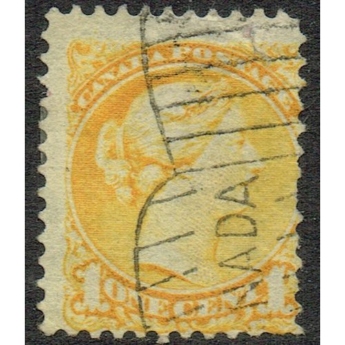 Canada 1870 1c Bright Yellow SG75 GU
