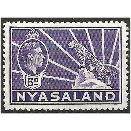 Nyasaland 1938 SG136 6d Violet Mounted Mint . .. .