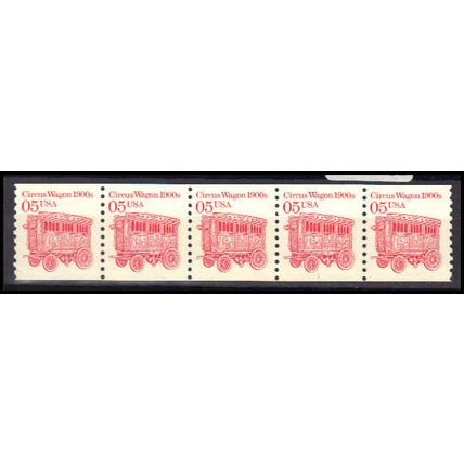 2452 5c Circus Wagon Very Fine MNH Dry Gum PNC 1/3+2 Z5729