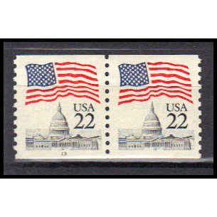 2115 22c U.S. Flag Very Fine MNH CNP Left 13 PA0612