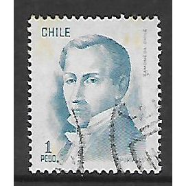 CHILE 1975 1p BLUE DIEGO PORTALES SG 767 FINE USED
