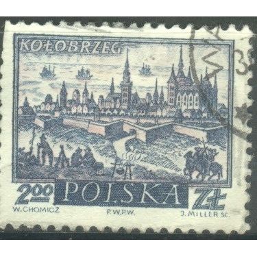 Poland 1960 - 2.00z blackish blue/rose - Kolobrzeg - used
