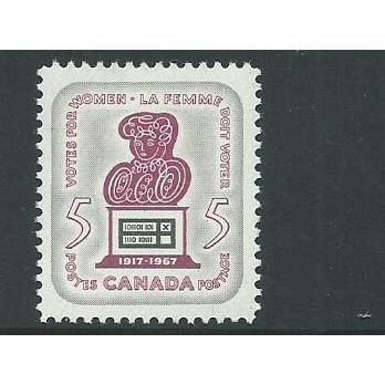 canada stamps mnh sg612 sg 612 women's franchise 1967