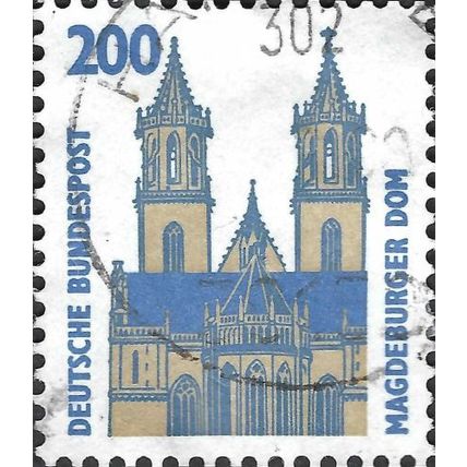 GERMANY, Magdeburg Cathedral, brown & blue 1993, 200pf