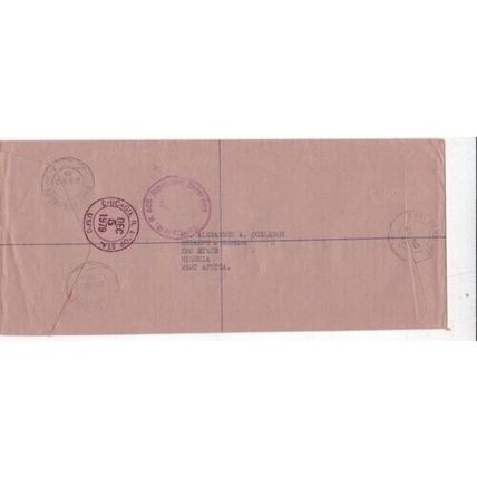 Nigeria 1979 Port Harcourt to Chicago USA Registered cover typed VGC