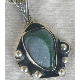 Green glass pendant PHM77