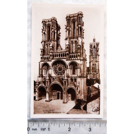 vintage postcard Laon Cathedral