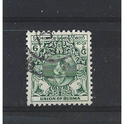 Burma.SG101 6p Dancer (Green).Fine Used.Jul25c