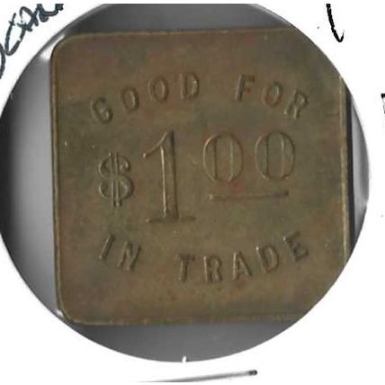 Delaware Board of Corrections $1.00 Square Medal XF