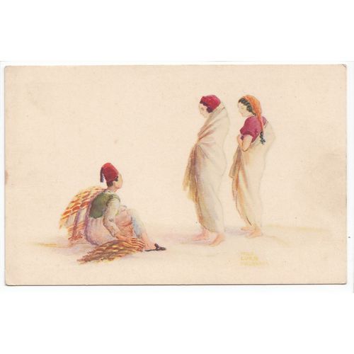 Tripolitania Typical Jewesses of the Ghetto Art Postcard