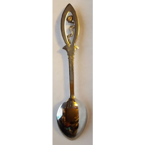 Penticton B. C. Collector Souvenir Teaspoon Ogopogo Spoon 4-3/16" long