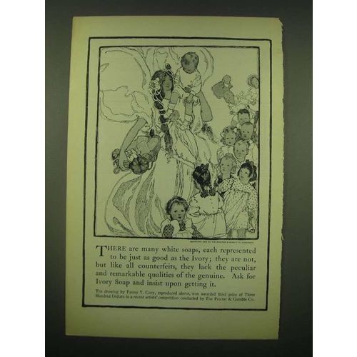 1902 Ivory Soap with art by Fanny Y. Cory Ad - There are many white soaps