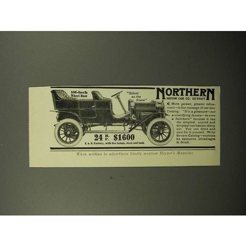 1908 Northern Motor Car Ad - Silent as the Stars