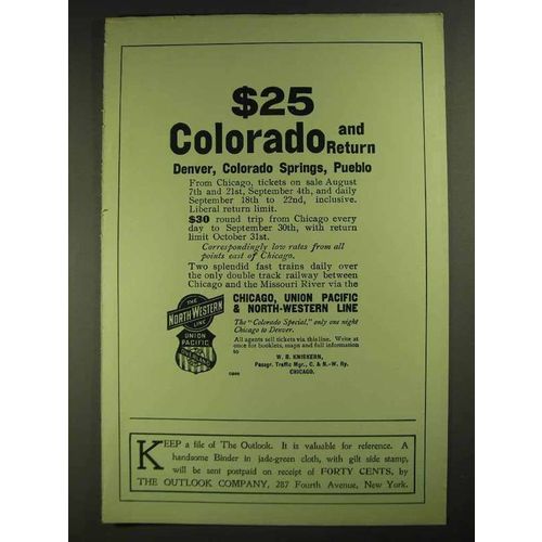 1906 Chicago, Union Pacific & North-Western Line Ad
