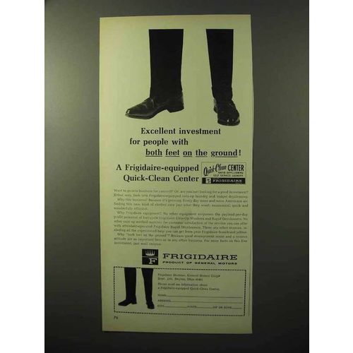 1964 Frigidaire Quick-Clean Center Ad - Feet on Ground