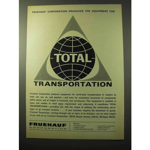1964 Fruehauf Corporation Ad - Total Transportation
