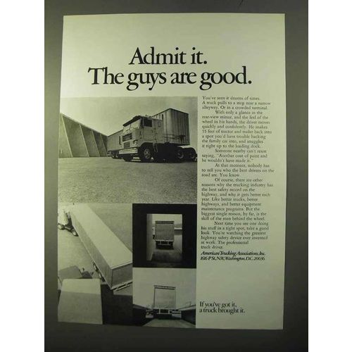 1970 American Trucking Association Ad - Guys Are Good