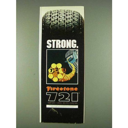 1978 Firestone 721 Steel Belted Radial Tire Ad - Strong