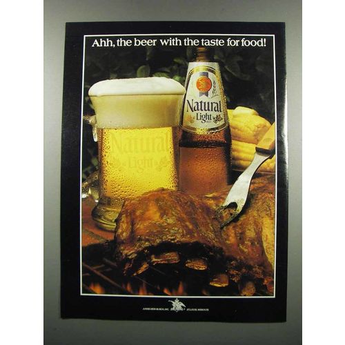 1983 Natural Light Beer Ad - The Taste for Food