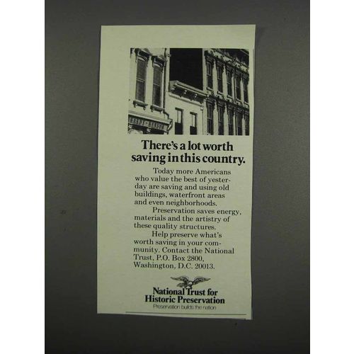 1983 National Trust for Historic Preservation Ad