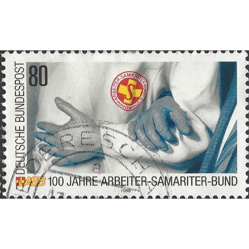 GERMANY, Samaritan Workers' Association, blue 1988, 80pf, #3