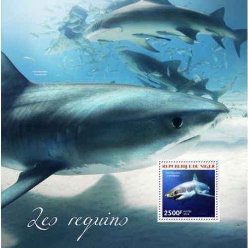 NIGER 2014 SHEET MNH SHARKS REQUINS HAIEN TUBAROES SQUALI MARINE LIFE 3A