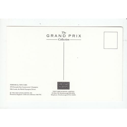 Nikki Lauda Ferrari Formula 1 Grand Prix Racing Car 1989 Postcard F1 A