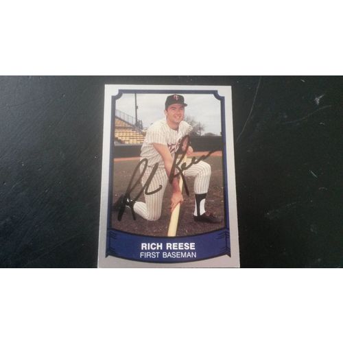 1989 Pacific Baseball Legends Card # 112 Rich Reese Autograph Minnesota Twins