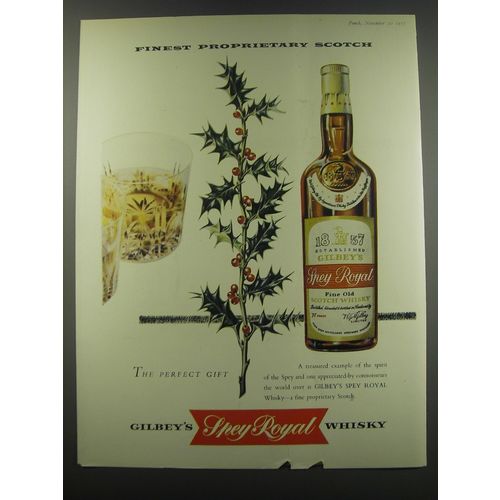1957 Gilbey's Spey Royal Scotch Ad - Finest proprietary Scotch