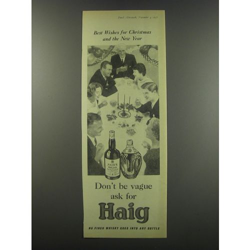 1957 Haig Scotch Ad - Best wishes for Christmas and the New Year
