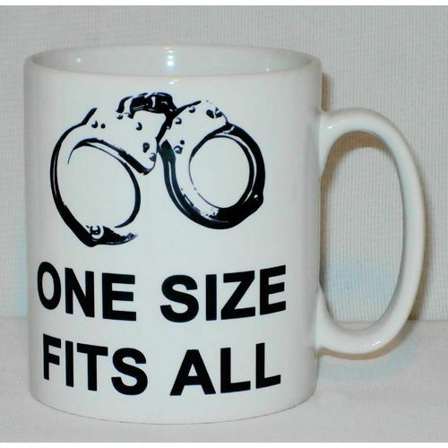 One Size Fits All Mug Can Personalise Police Officer Policeman Security Gift Cup