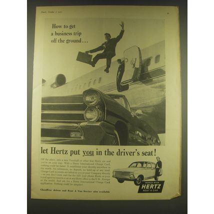 1965 Hertz Rent-a-Car Ad - How to get a business trip off the ground