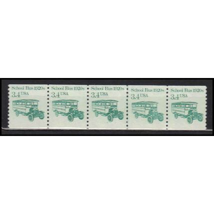 2123 3.4c School Bus Very Fine MNH Dry Gum PNC 1/5 X0027