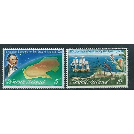 Norfolk Island stamps sg118 sg 118 mnh set captain cook
