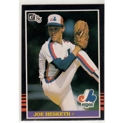 1985 Donruss baseball card 157 Joe Hesketh RC