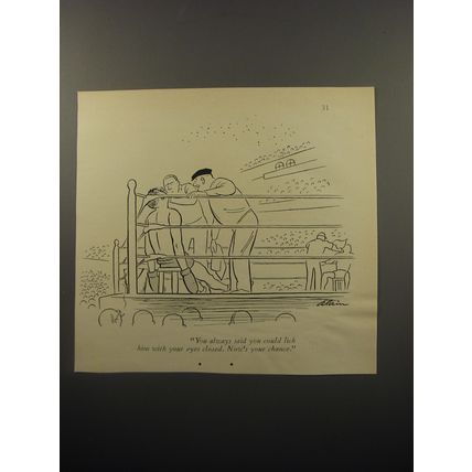 1950 Cartoon by Alain (Daniel Brustlein) - You always said you could lick him