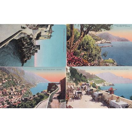 Amalfi Hotel Caterine 4x Old Italian Postcard s