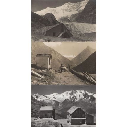 Welssmleshutte Saas Tel 3x Old Switzerland Postcard s