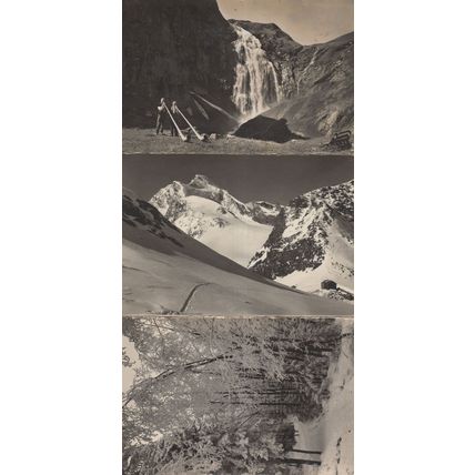 Adelboden Alphornblaser Winter Wonderland Switzerland 3x Postcard s