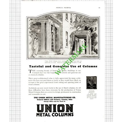 The Union Metal Manufacturing Co Canton Ohio USA Advert -1926 Cutting / Print
